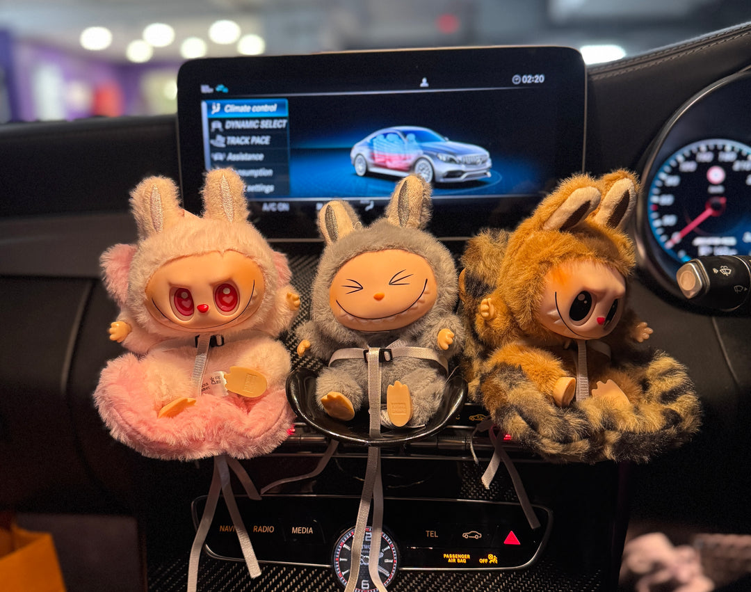 Luxury Car Seat for Lububu Dolls — Fluffy & Glossy Styles