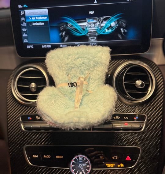 Luxury Car Seat for Lububu Dolls — Fluffy & Glossy Styles